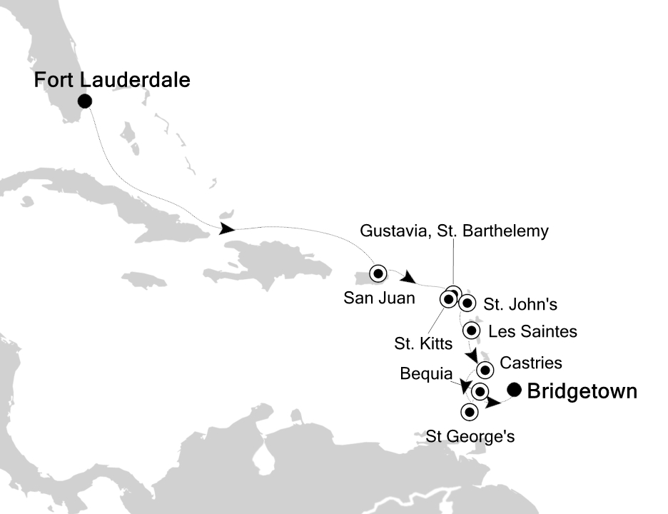 Caribbean & Central America Cruise Itinerary Map